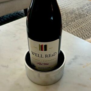 FREE Crate & Barrel silver wine coaster